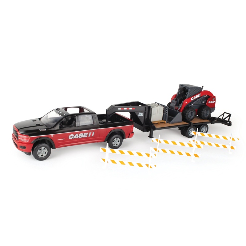 1/16 Case IH Ram Pickup with Case SV340 Skid Loader Set, ERTL Big Farm