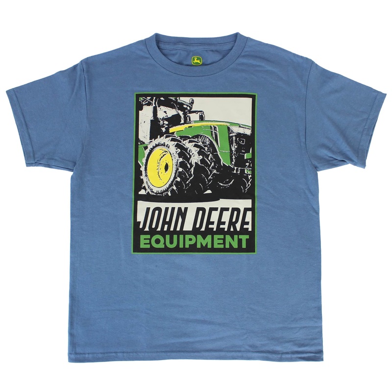 Youth John Deere Equipment Blue Short Sleeve T-Shirt