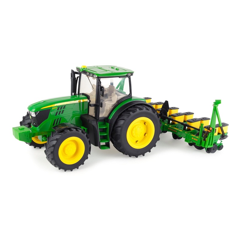 1/16 ERTL Big Farm John Deere 6210R Toy Tractor with Lights, Sounds & Planter