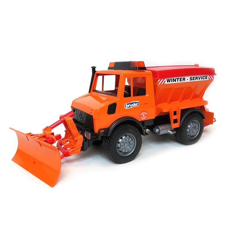 (B&D) 1/16th Winter/Service Spreader Truck with Snow Blade by Bruder - Damaged Item