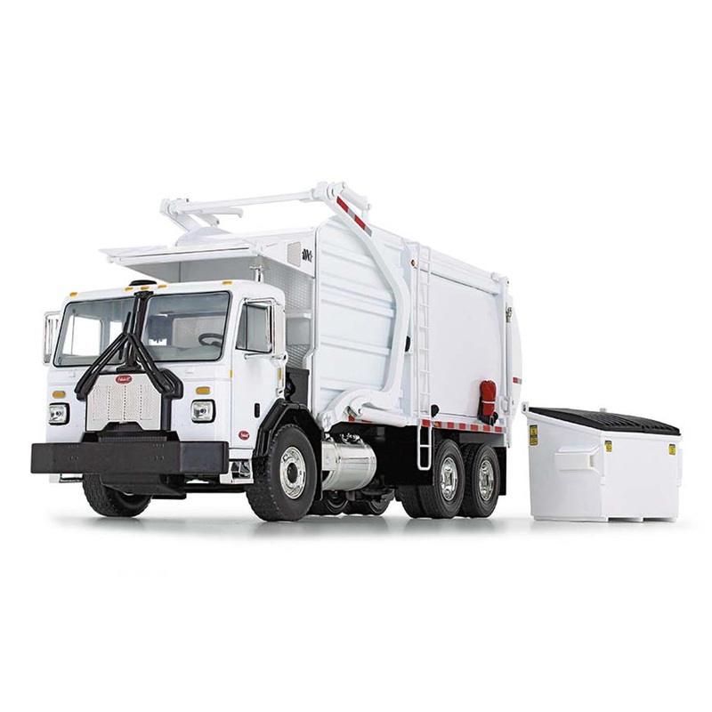 (B&D) - 1/34 White Peterbilt Model 520 with Wittke Front Loader & Dumpster - Damaged Item
