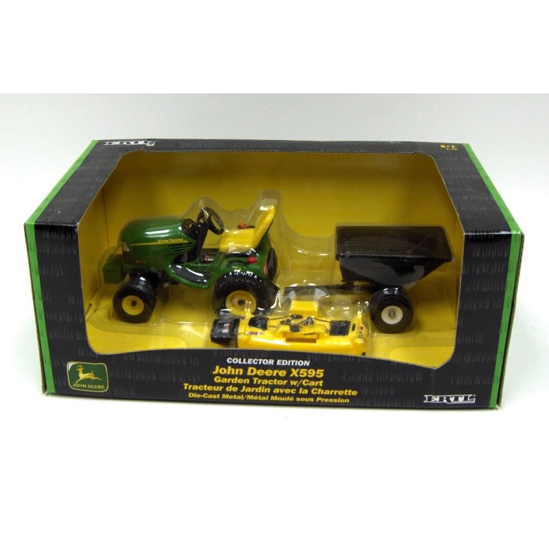 1/16 Collector Edition John Deere X595 Garden Tractor w/ Cart & Mower Deck