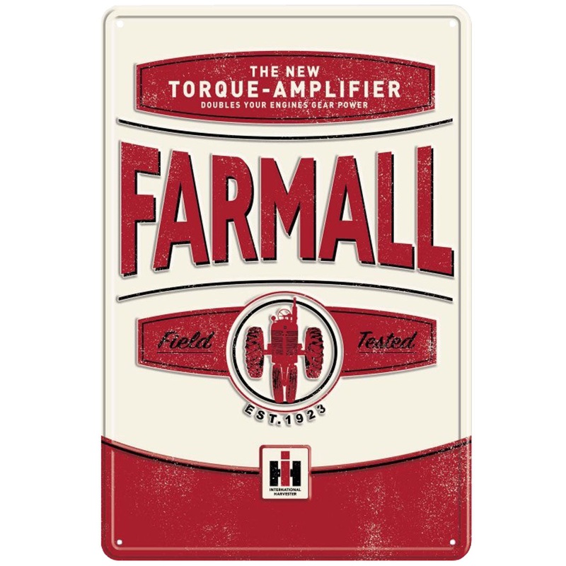 Vintage Style Farmall Torque Amplifier Tin Sign