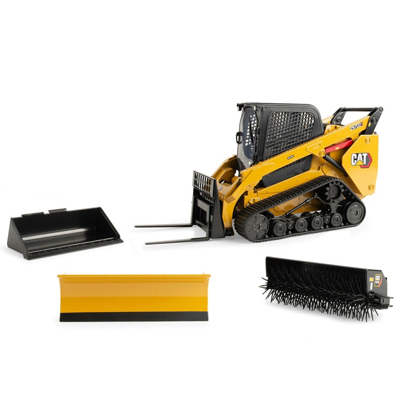 (B&D) 1/16 Yellow High Detail Caterpillar Tracked 297D2 Skid Steer Loader, ERTL Exclusive - Damaged Item