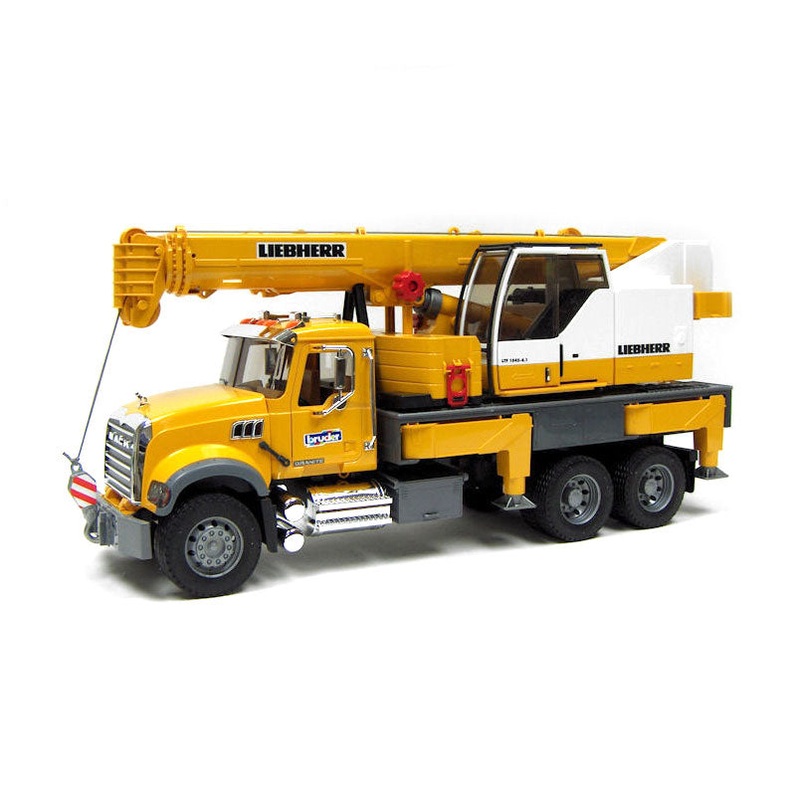 (B&D) Mack Granite Liebherr Crane Truck 26" long - Damaged Item