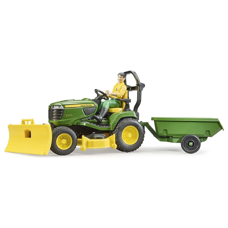 1/16 Bruder John Deere X949 Lawn Tractor with Trailer and Gardener