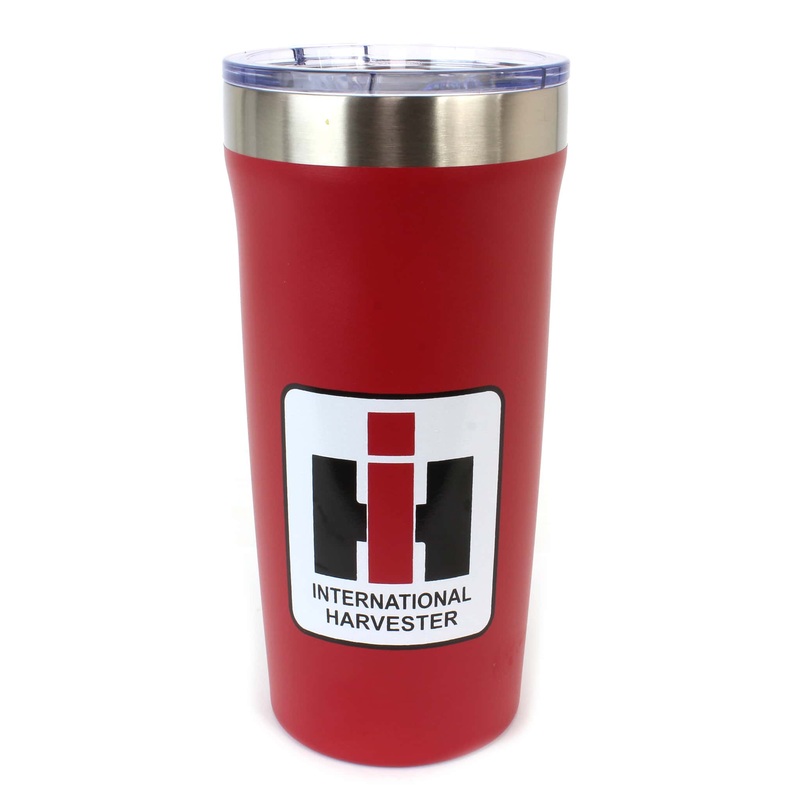 Red International Harvester Logo 18oz Insulated Travel Tumbler