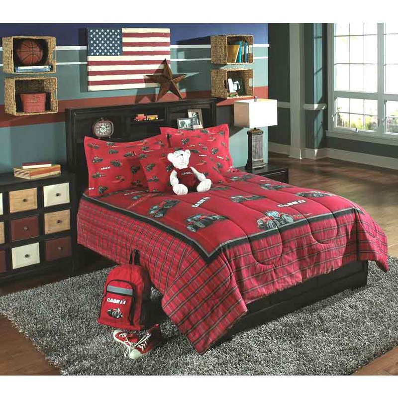 TWIN Size Case IH Comforter with 1 Sham