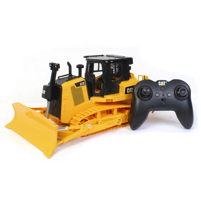 (B&D) 1/24 Radio Control Caterpillar D7E Track-Type Tractor Dozer, Made of Durable Plastic - Damaged Item