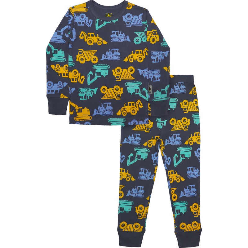 Toddler John Deere Construction Ombre Blue Pajama Set