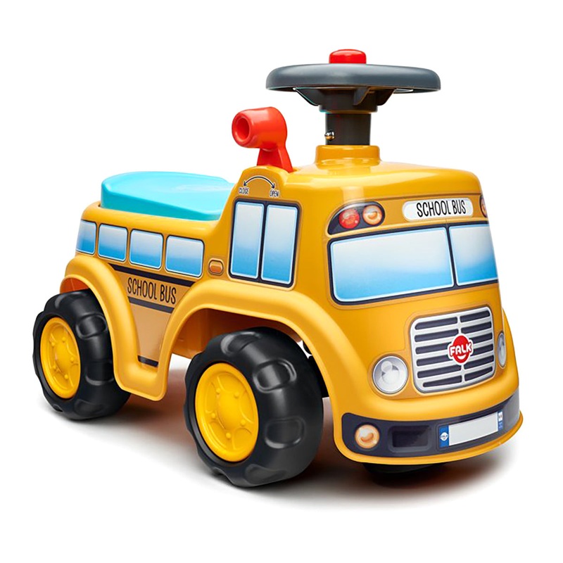 Yellow School Bus Ride-on and Push-along Toy Vehicle by Falk