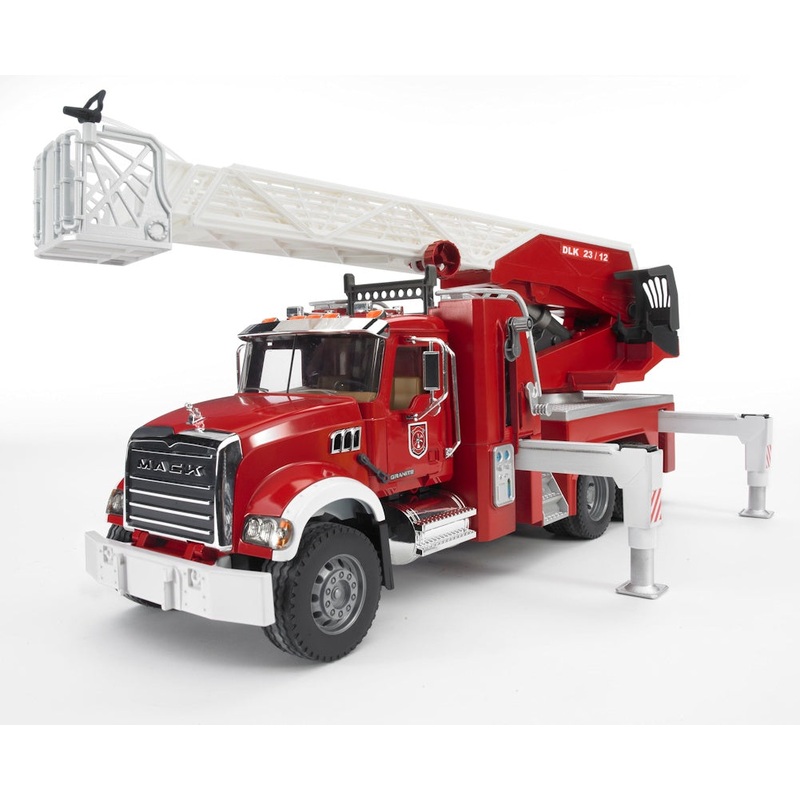 (B&D) 1/16 Mack Granite Fire Engine w/ Extendable Ladder - Damaged Item