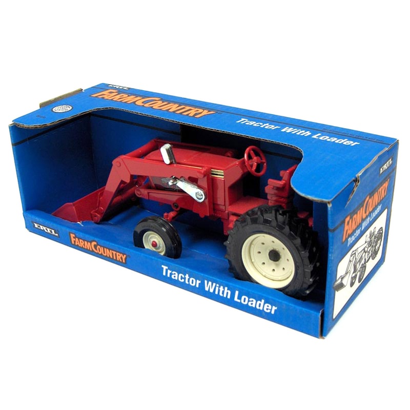 (B&D) 1/16 Red Die-cast Tractor with Die-cast Loader - Damaged Item