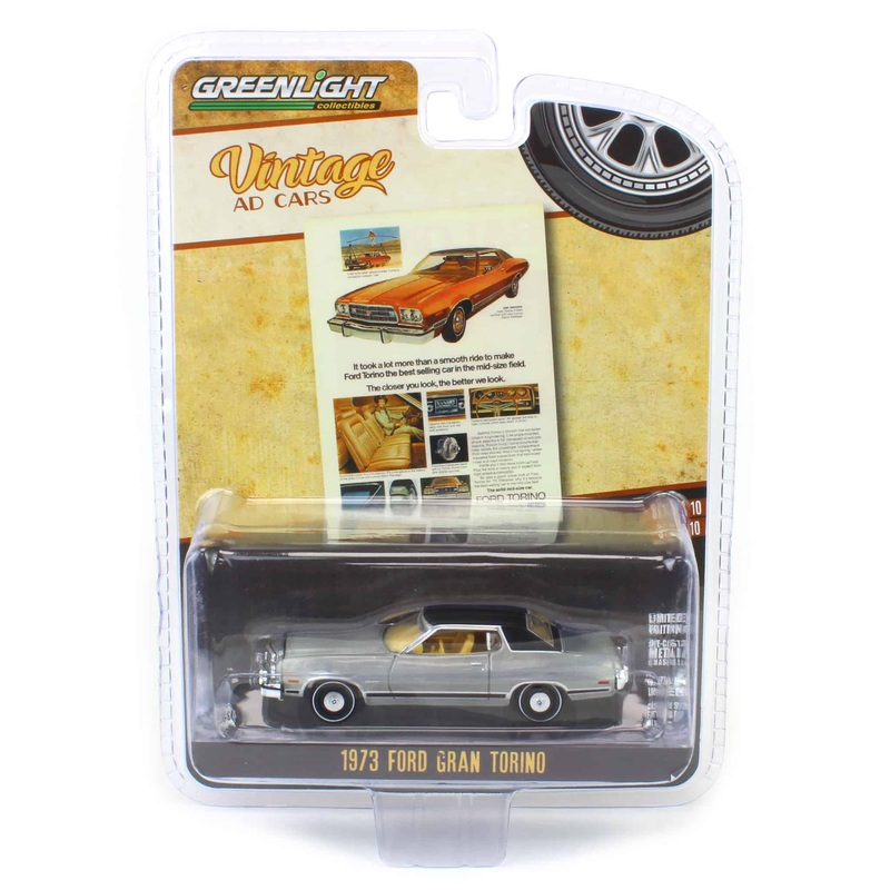 Raw Chase ~ 1/64 1973 Ford Gran Torino, Vintage Ad Cars Series 10