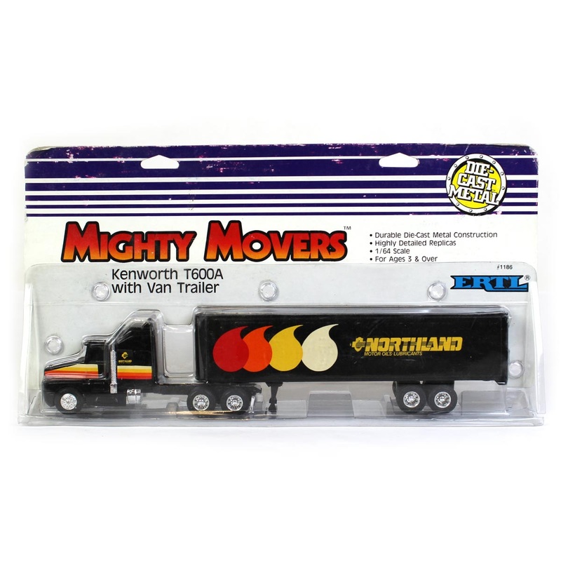(B&D) 1/64 Kenworth T600A with Van Trailer for Northland Lubricants - Damaged Pack
