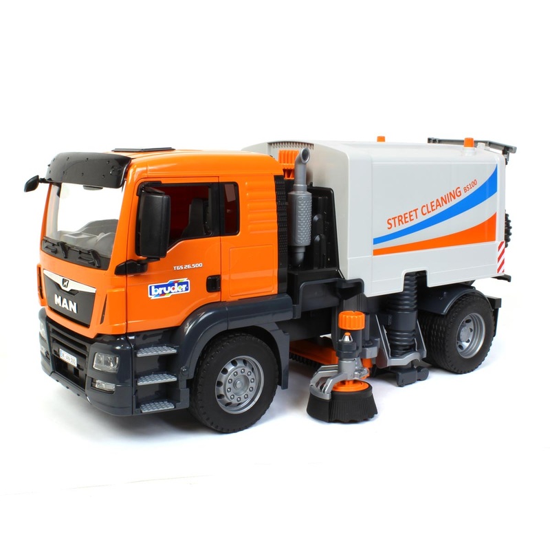 (B&D) 1/16 MAN TGS Street Sweeper by Bruder - Damaged Item