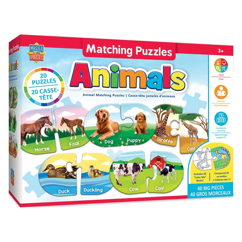 (B&D) Animals Matching Jigsaw Puzzles - Damaged Box