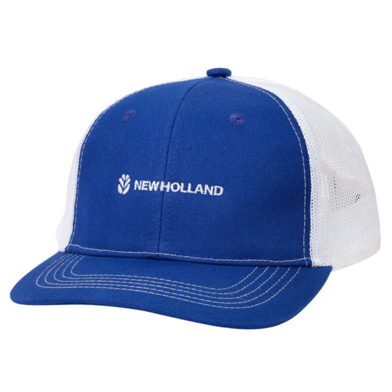YOUTH New Holland Blue & White Snapback Trucker Cap