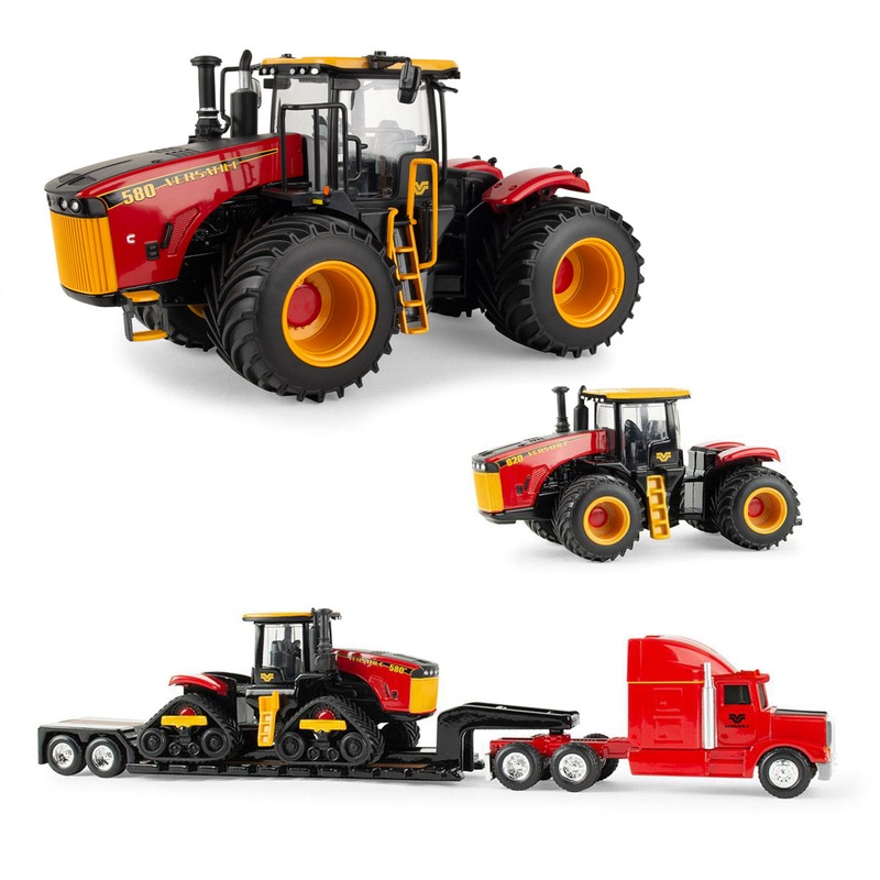 Set of 3 Versatile Replicas ~ 1/32 580, 1/64 620, & 1/64 580DT w/ Semi & Lowboy Trailer