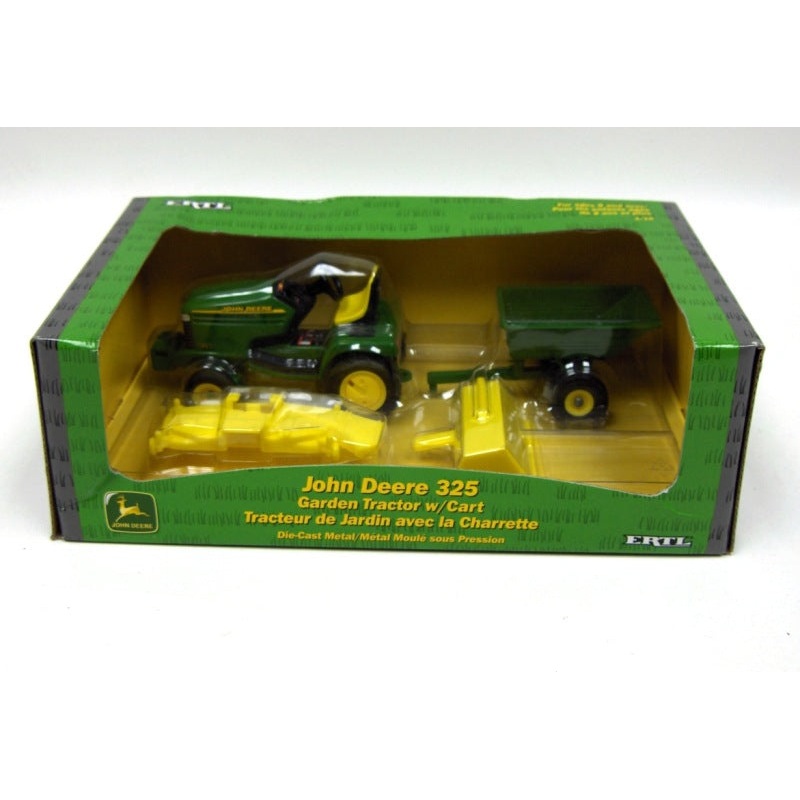 (B&D) 1/16 John Deere 325 Lawn Tractor with Cart, Deck, Tiller - Damaged Box