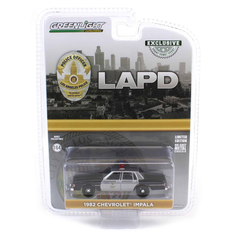 Raw Chase Unit ~ 1/64 1982 Chevrolet Impala, Los Angeles Police Department (LAPD), Hobby Exclusive