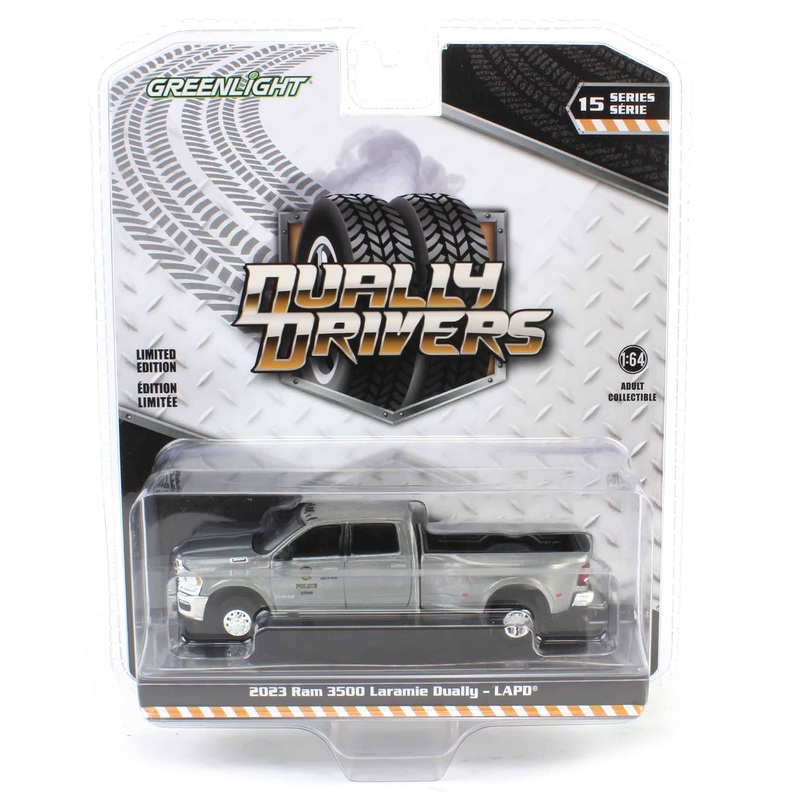 Raw Chase Unit ~ 1/64 2023 Ram 3500 Laramie Dually, Los Angeles Police Department, Dually Drivers Series 15