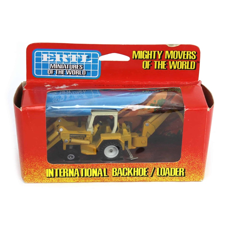 White Rim Edition ~ 1/64 International Backhoe Loader, ERTL Mighty Movers