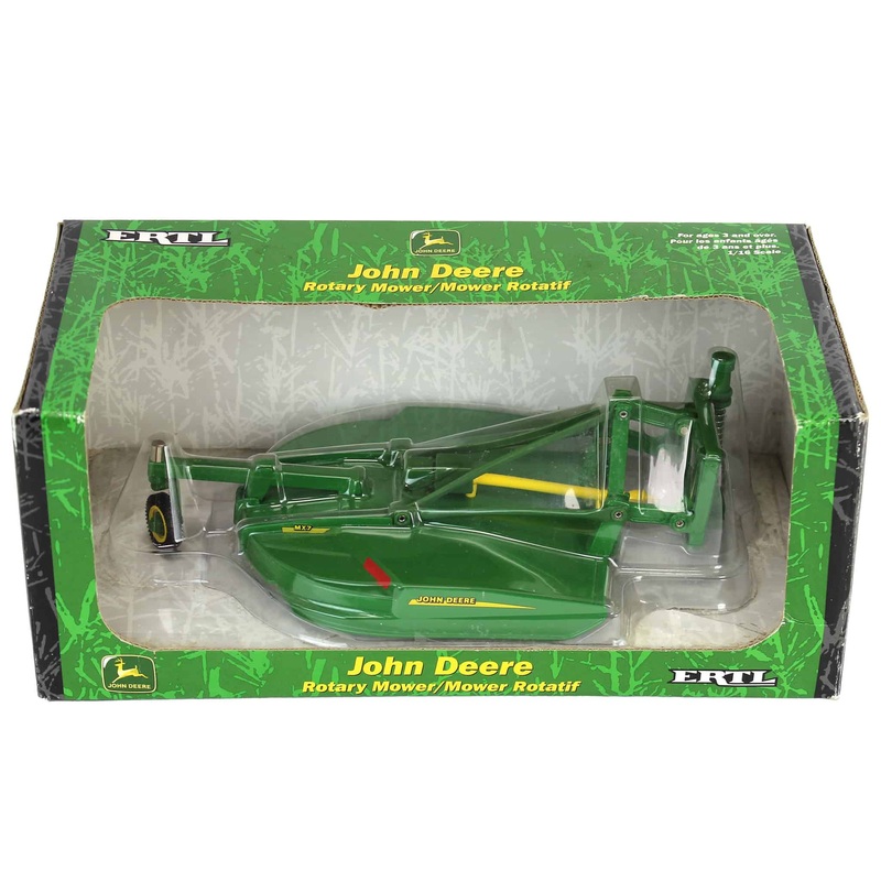 (B&D) 1/16 John Deere Metal Rotary Mower by ERTL - Displayed, BOX Wear