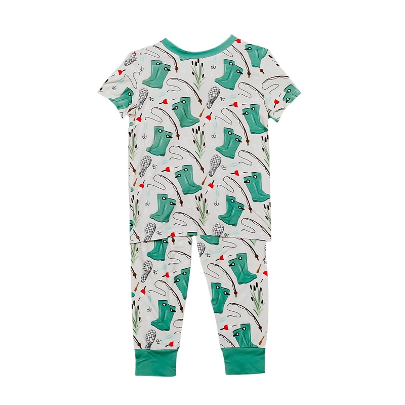Belle Cher Fishing Bamboo 2Pc Pajamas