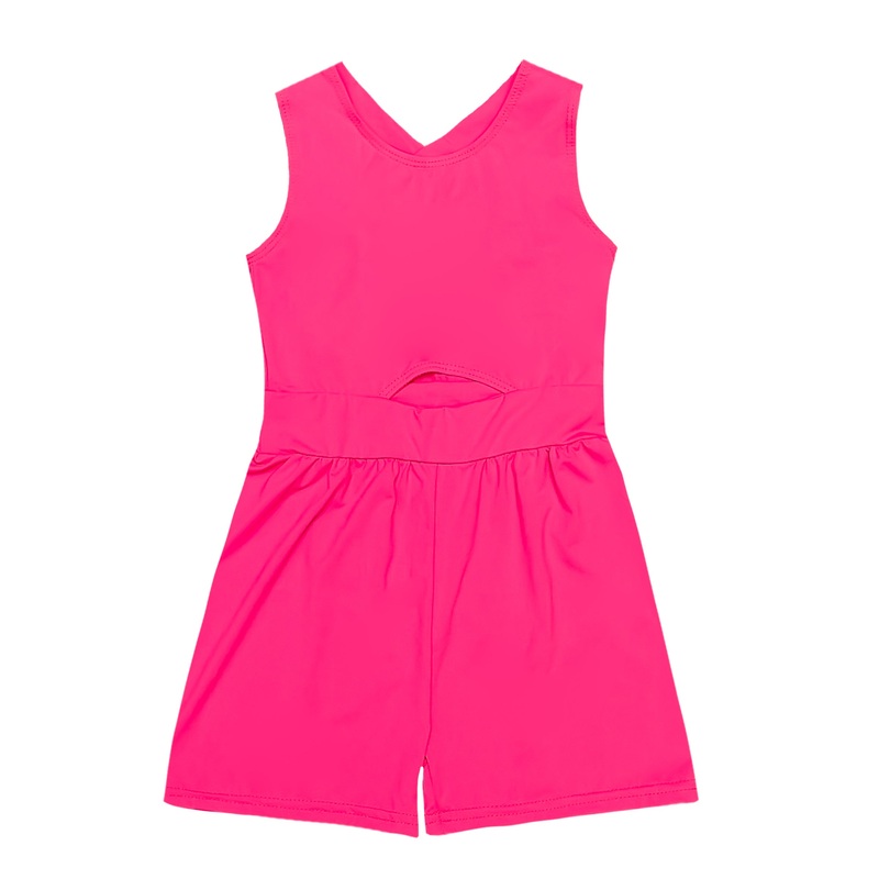 Belle Cher Hot Pink Athletic Romper