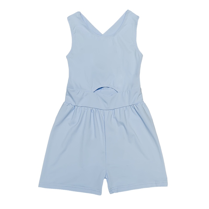 Belle Cher Light Blue Athletic Romper