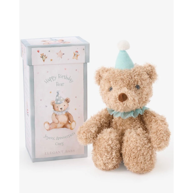 Birthday Bear in Gift Box - Aqua