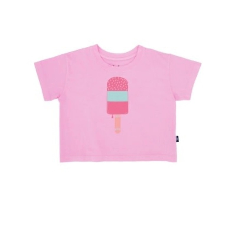 F4A Skate Pop Crop Tee Prism Pink