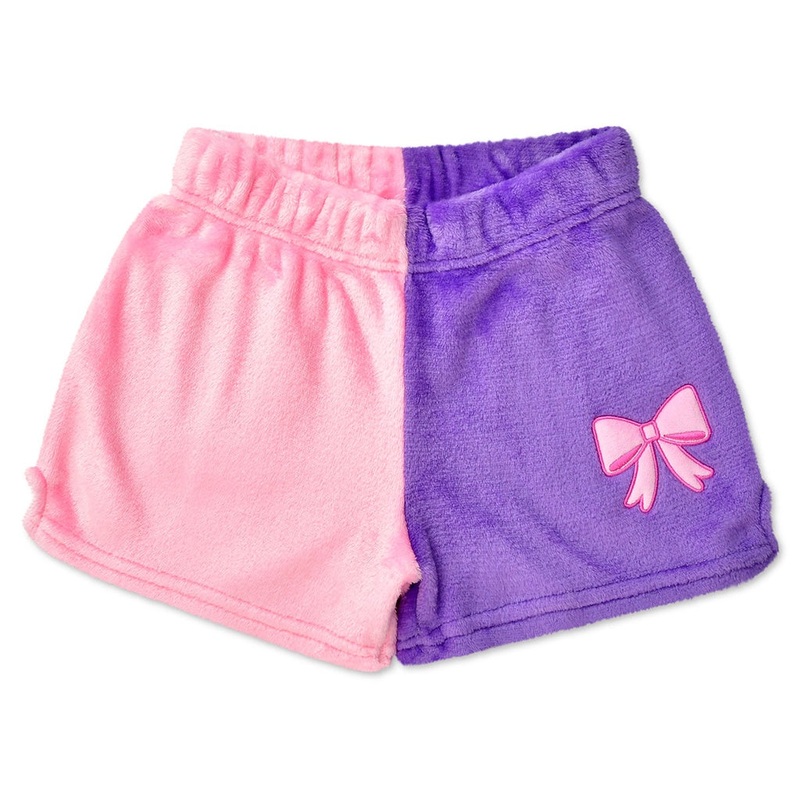 iScream Pretty Bows Colorblock Plush Shorts