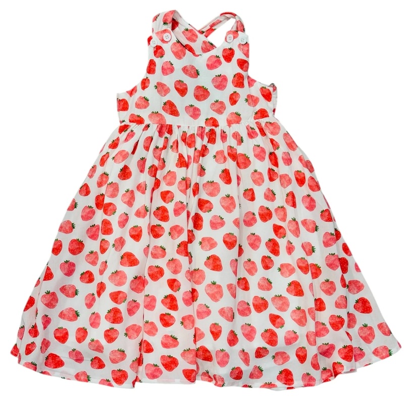 Lulu Bebe Strawberry Cross Back Dress