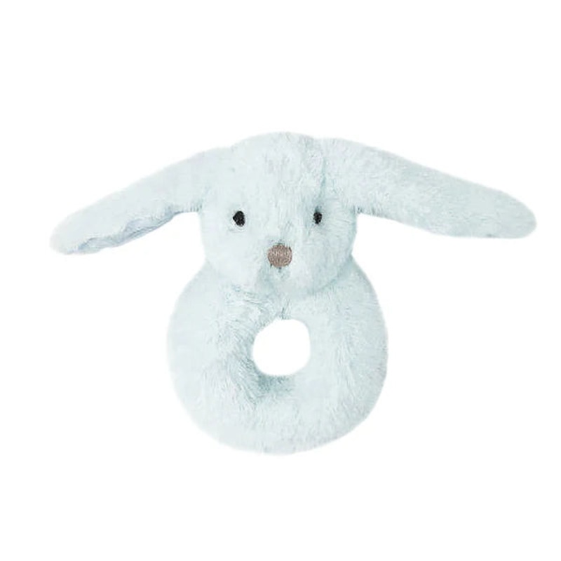 Mon Ami Faith Bunny Blue - Plush Rattle
