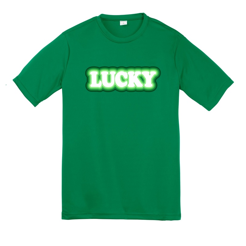 Azarhia Green LUCKY Dri Fit S/S St Patty's Tee