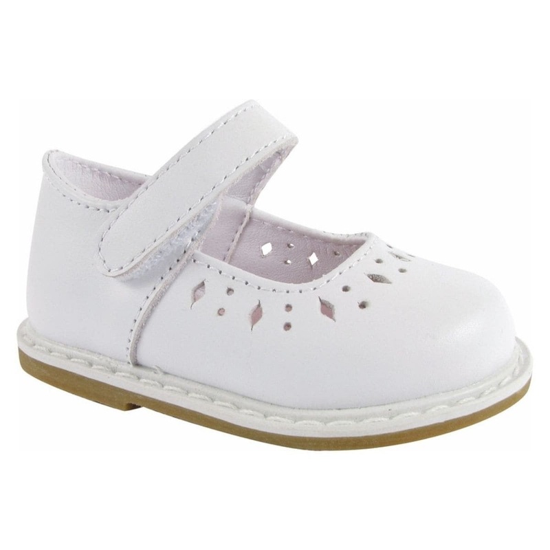 Baby Deer Laynie White Leather Mary Jane Shoes