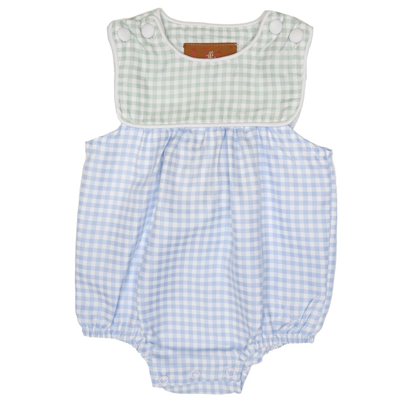 Blue/Green Gingham Colton Bubble