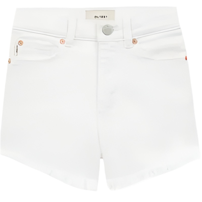 DL1961 Lucy Cloud White High Rise Denim Shorts