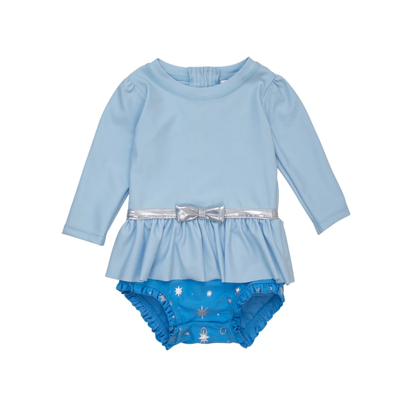 Glass Slipper Princess Long Sleeve Skirted One Piece
