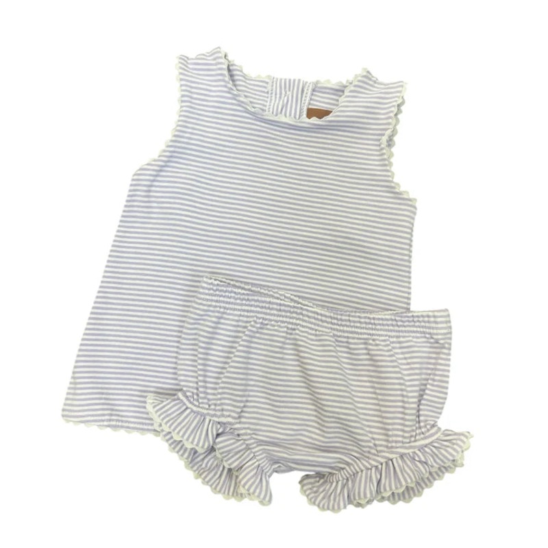 Millie Lilac Striped Bloomer Set