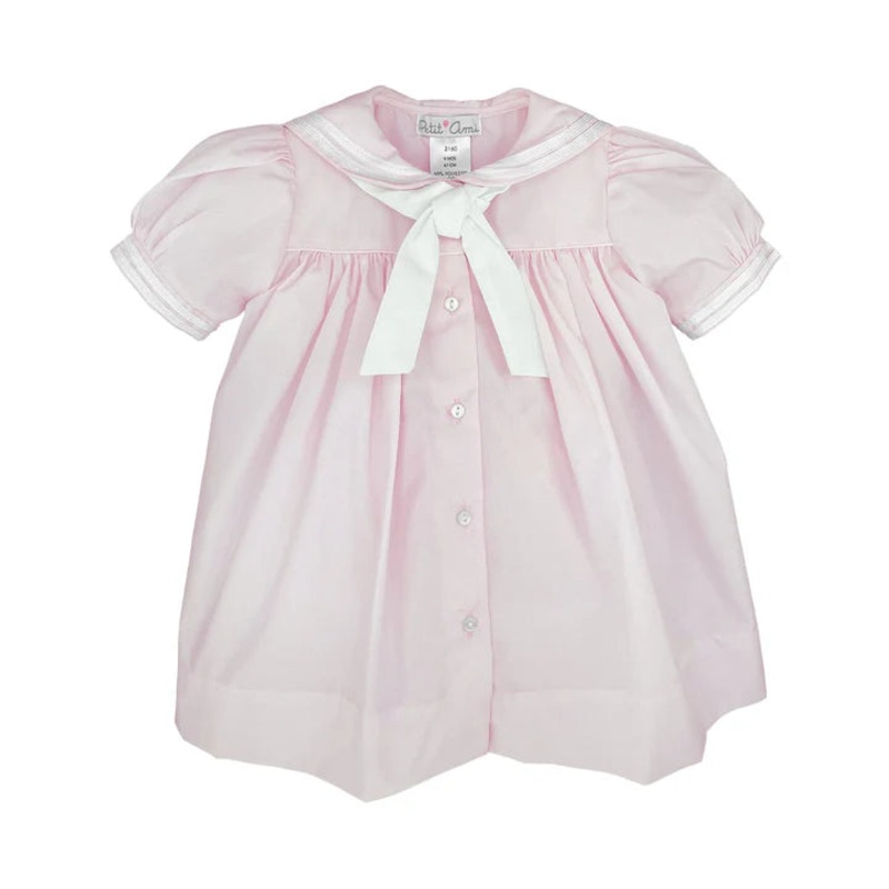 Petit Ami Nautical Sailor Dress - Pink
