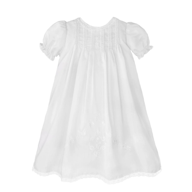 Petit Ami White Heirloom Lace Hand Embroidered Daygown