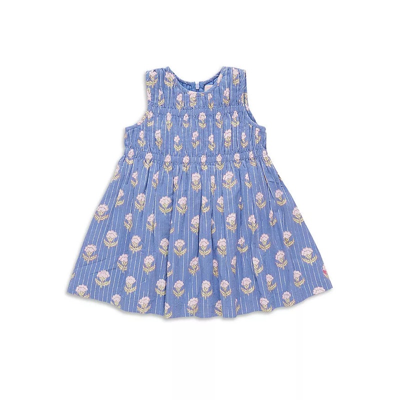 Pink Chicken Periwinkle Small Bud Girls Sleevless Waverly Dress