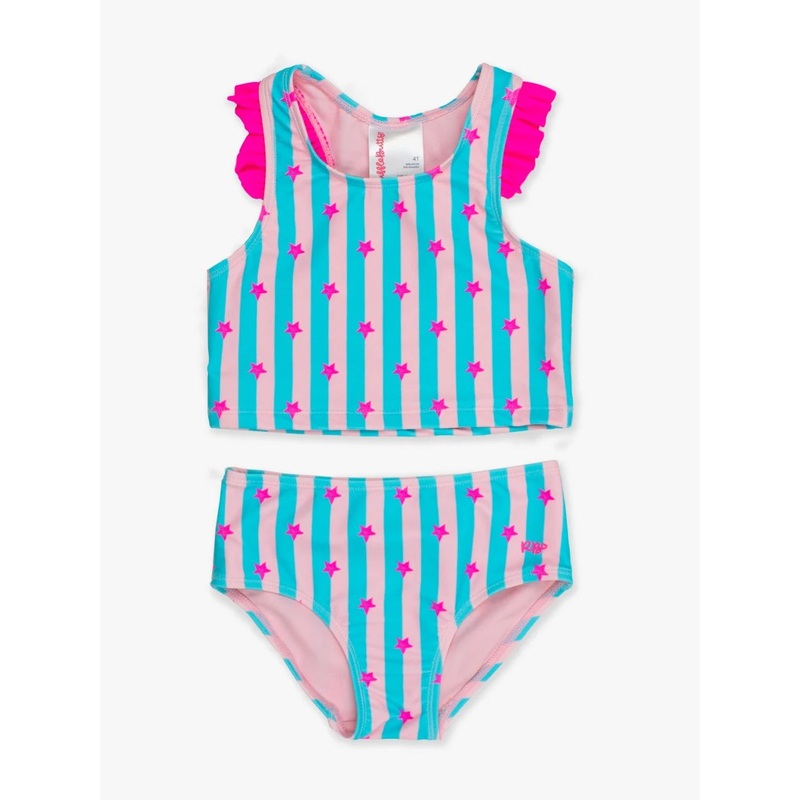 Rufflebutts Neon Star Racerback Tankini