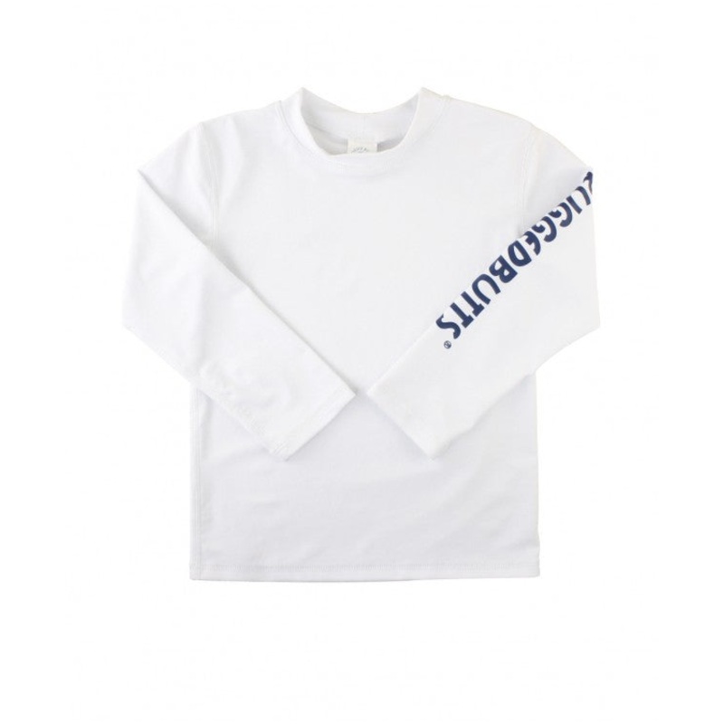 Rugged Butts Long Sleeve Rash Guard - White