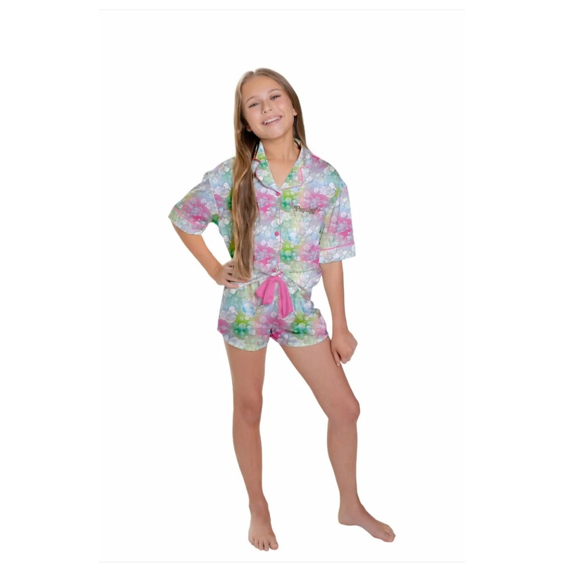 Sunshine Society Popular Silky Pajama Short Set