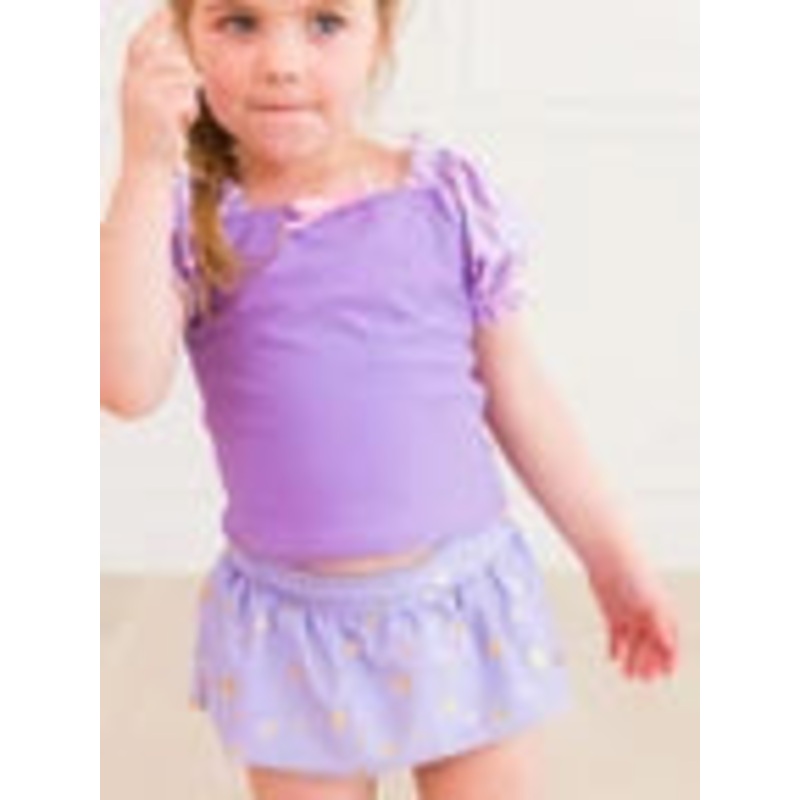 Tower Princess Puff Sleeve 2Pc Skirted Swimsuit