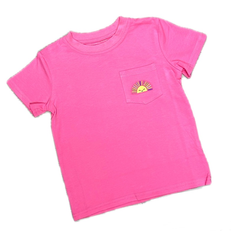 Itsy Bitsy Pocket Tee - Rainbow Sun
